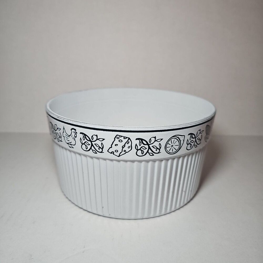 Vintage Nordic Ware Harvest White Soufflee Bowl